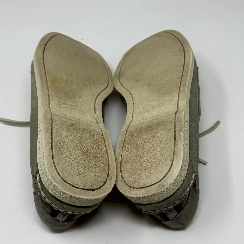 Sperry Top Sider Daytona Boat Shoes Mens 9.5 M Green Leather 2 Eye Preppy